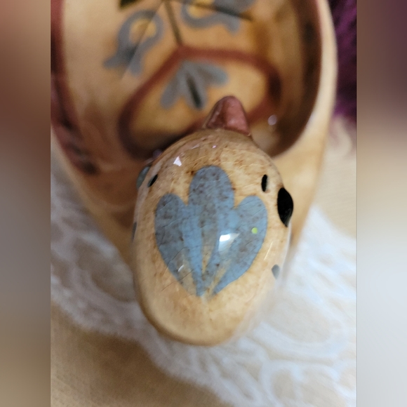 Vintage The California Cleminsons ceramic hand painted bread platter dove - Picture 12 of 15